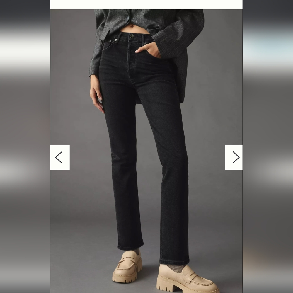 Agolde NWT panoramic wash Riley Crop High Rise jean , size 26